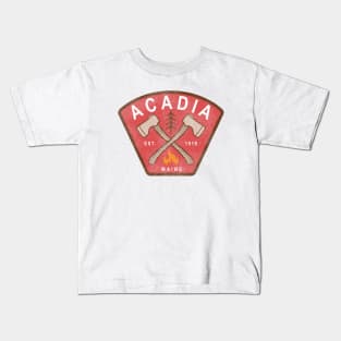 Acadia National Park Maine Camping Hiking Outdoor Adventure Kids T-Shirt